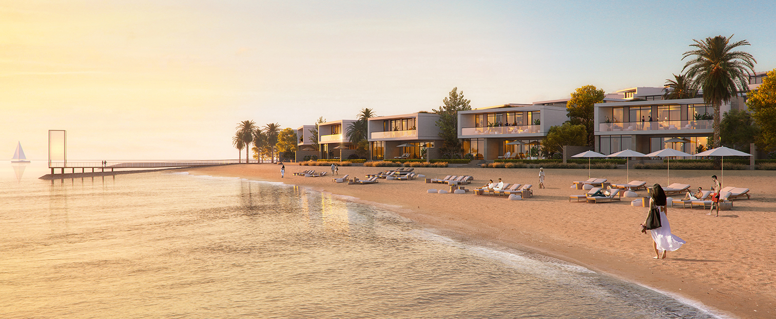 Master-planned Retal community at dusk — backdrop for Vision, Mission, Core Values, Strengths, and Strategic Pillars